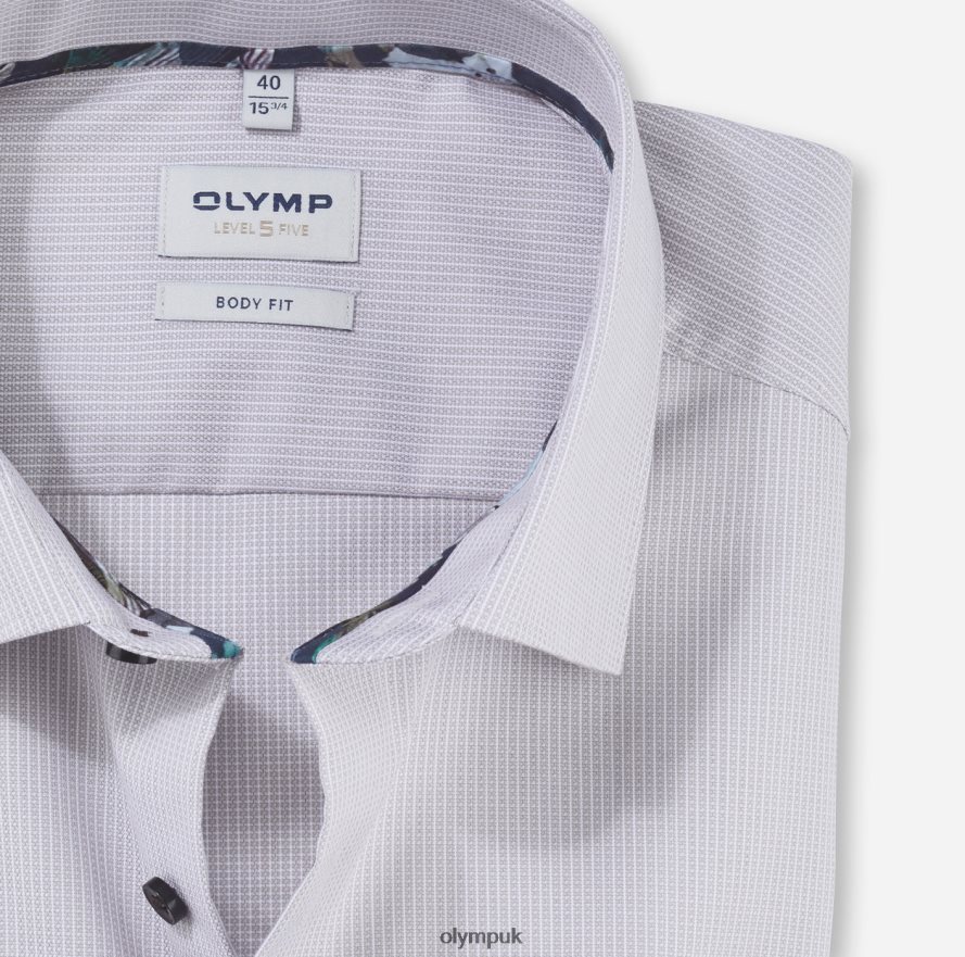 Clothing OLYMP Level Five Body Fit, Business Shirt, New York Kent, Taupe NZ22L785