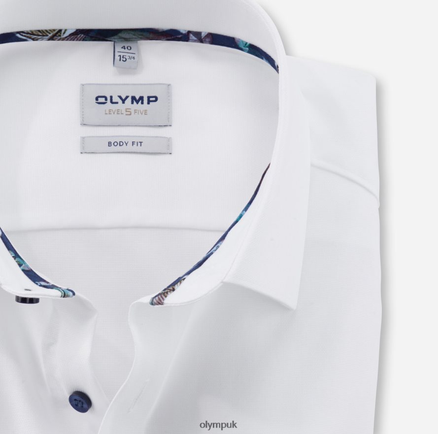 Clothing OLYMP Level Five Body Fit, Business Shirt, New York Kent, White NZ22L345