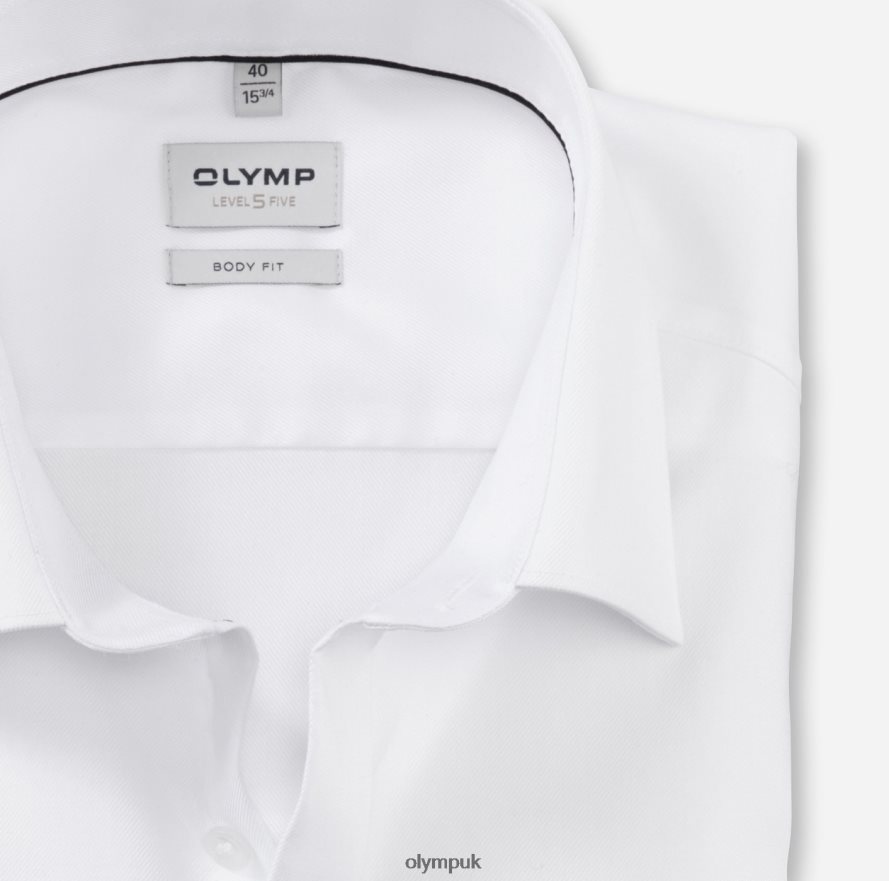 Clothing OLYMP Level Five Body Fit, Business Shirt, New York Kent, White NZ22L430