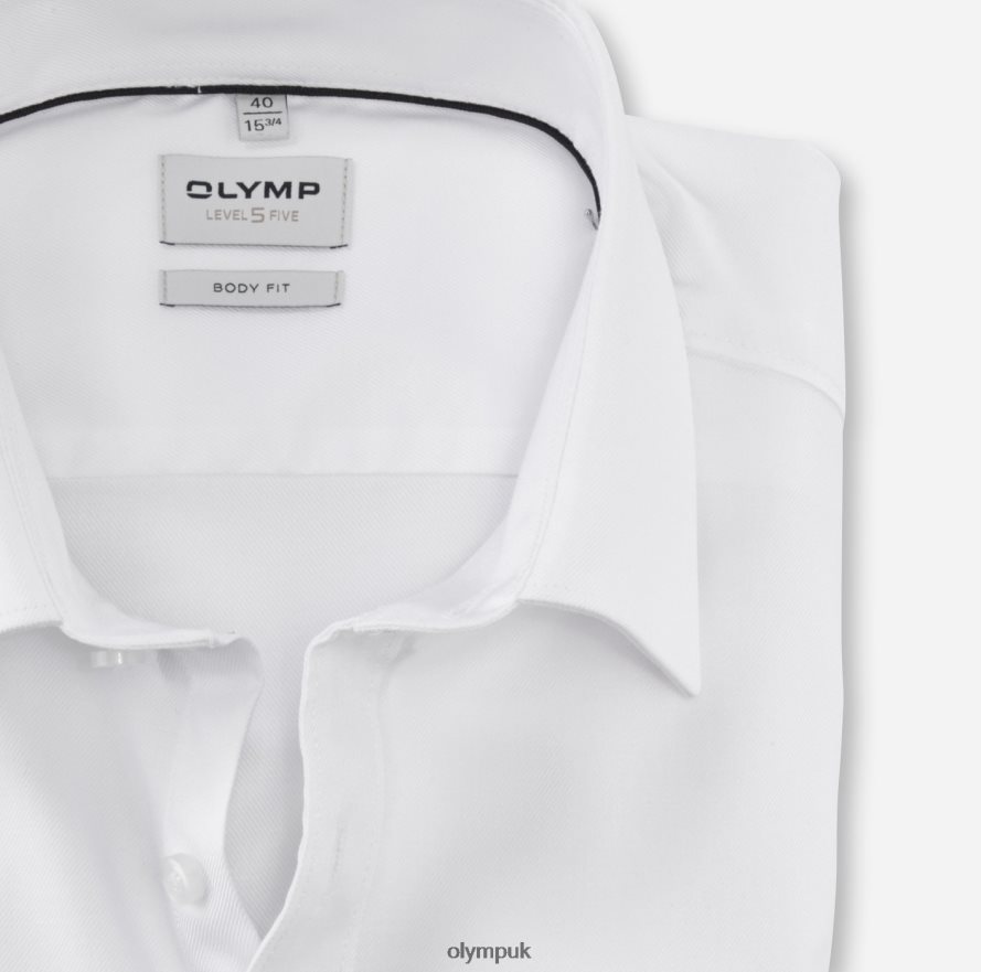 Clothing OLYMP Level Five Body Fit, Business Shirt, New York Kent, White NZ22L543