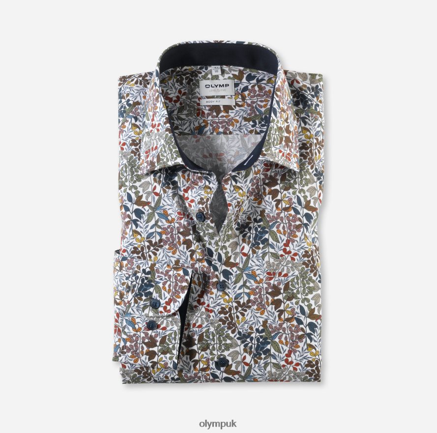 Clothing OLYMP Level Five Body Fit, Business Shirt, New York Kent, White NZ22L771