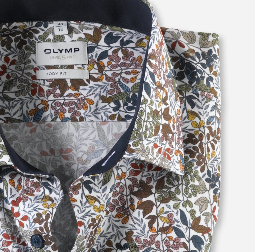 Clothing OLYMP Level Five Body Fit, Business Shirt, New York Kent, White NZ22L771