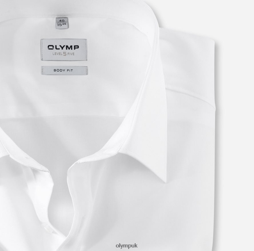Clothing OLYMP Level Five Body Fit, Business Shirt, New York Kent, White NZ22L835