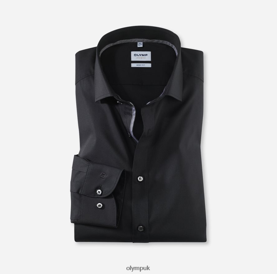 Clothing OLYMP Level Five Body Fit, Business Shirt, Royal Kent, Black NZ22L422