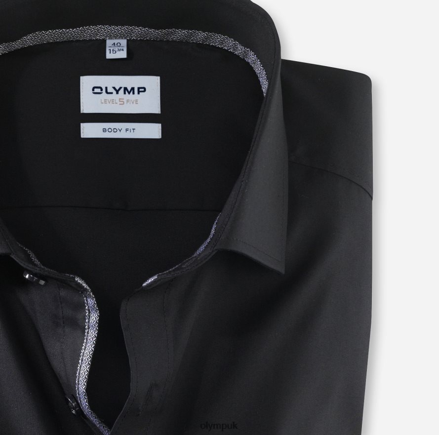 Clothing OLYMP Level Five Body Fit, Business Shirt, Royal Kent, Black NZ22L422