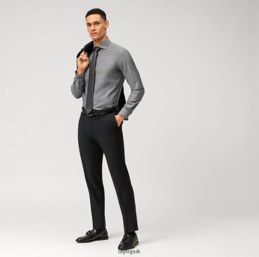 Clothing OLYMP Level Five Body Fit, Business Shirt, Royal Kent, Black NZ22L689