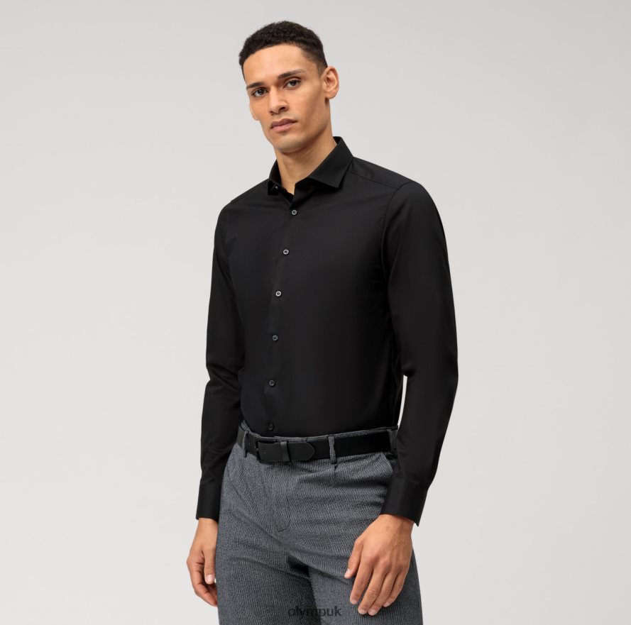 Clothing OLYMP Level Five Body Fit, Business Shirt, Royal Kent, Black NZ22L795
