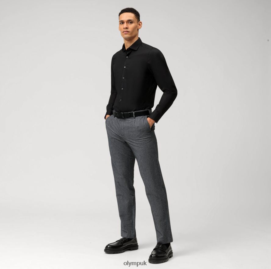 Clothing OLYMP Level Five Body Fit, Business Shirt, Royal Kent, Black NZ22L795