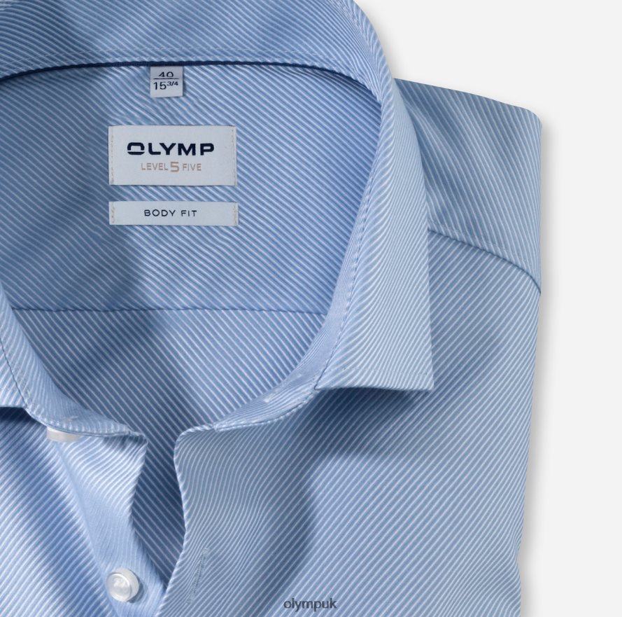 Clothing OLYMP Level Five Body Fit, Business Shirt, Royal Kent, Bleu NZ22L469