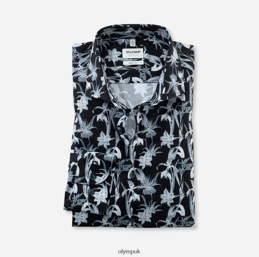 Clothing OLYMP Level Five Body Fit, Business Shirt, Royal Kent, Marine NZ22L406