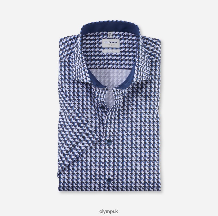 Clothing OLYMP Level Five Body Fit, Business Shirt, Royal Kent, Marine NZ22L450