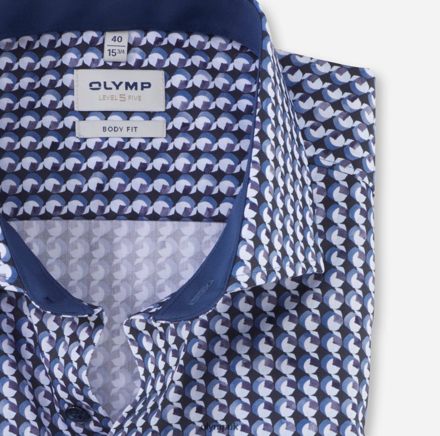 Clothing OLYMP Level Five Body Fit, Business Shirt, Royal Kent, Marine NZ22L450