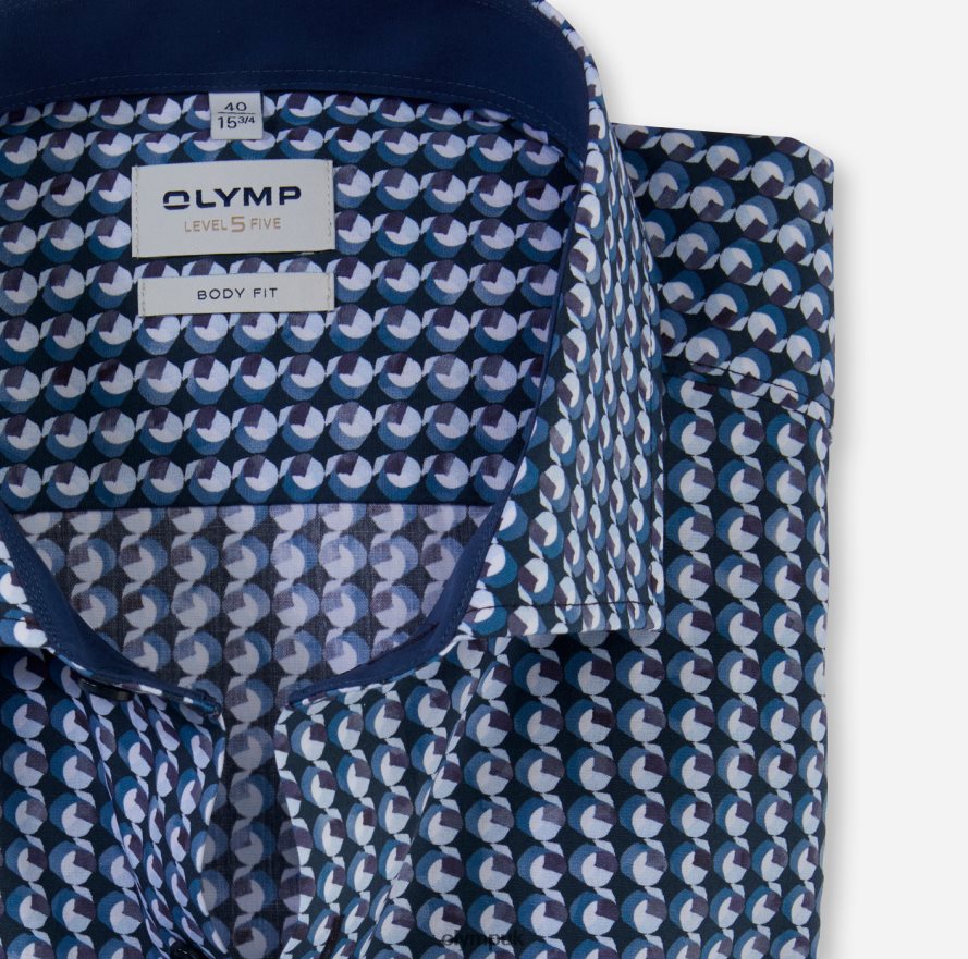 Clothing OLYMP Level Five Body Fit, Business Shirt, Royal Kent, Marine NZ22L485