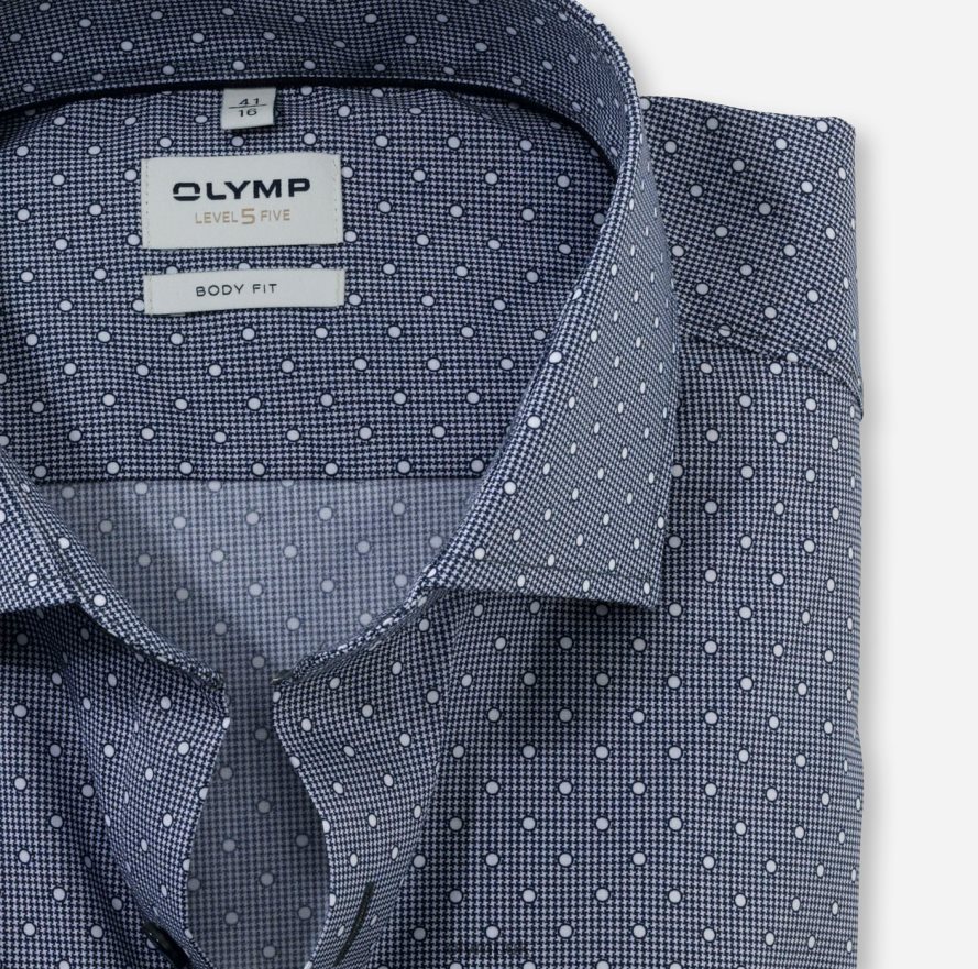 Clothing OLYMP Level Five Body Fit, Business Shirt, Royal Kent, Marine NZ22L498