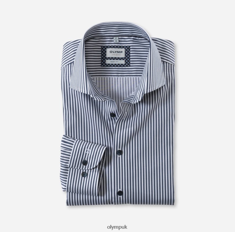 Clothing OLYMP Level Five Body Fit, Business Shirt, Royal Kent, Marine NZ22L581