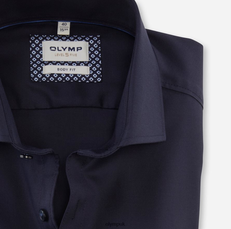 Clothing OLYMP Level Five Body Fit, Business Shirt, Royal Kent, Midnight Blue NZ22L510