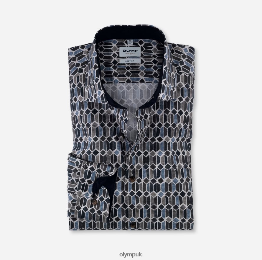 Clothing OLYMP Level Five Body Fit, Business Shirt, Royal Kent, Natural NZ22L713