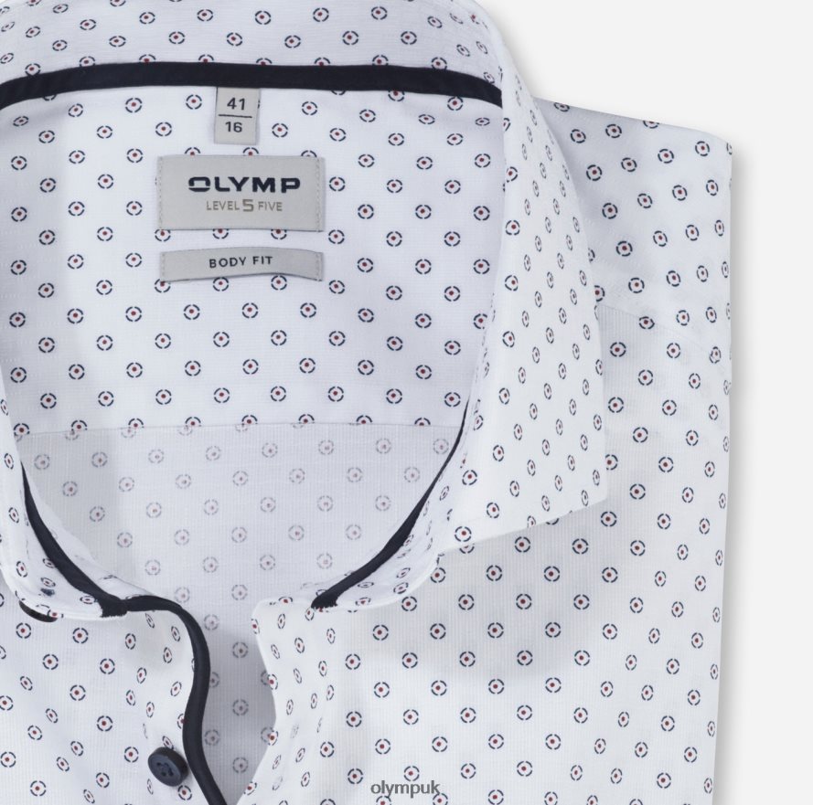 Clothing OLYMP Level Five Body Fit, Business Shirt, Royal Kent, Red NZ22L524