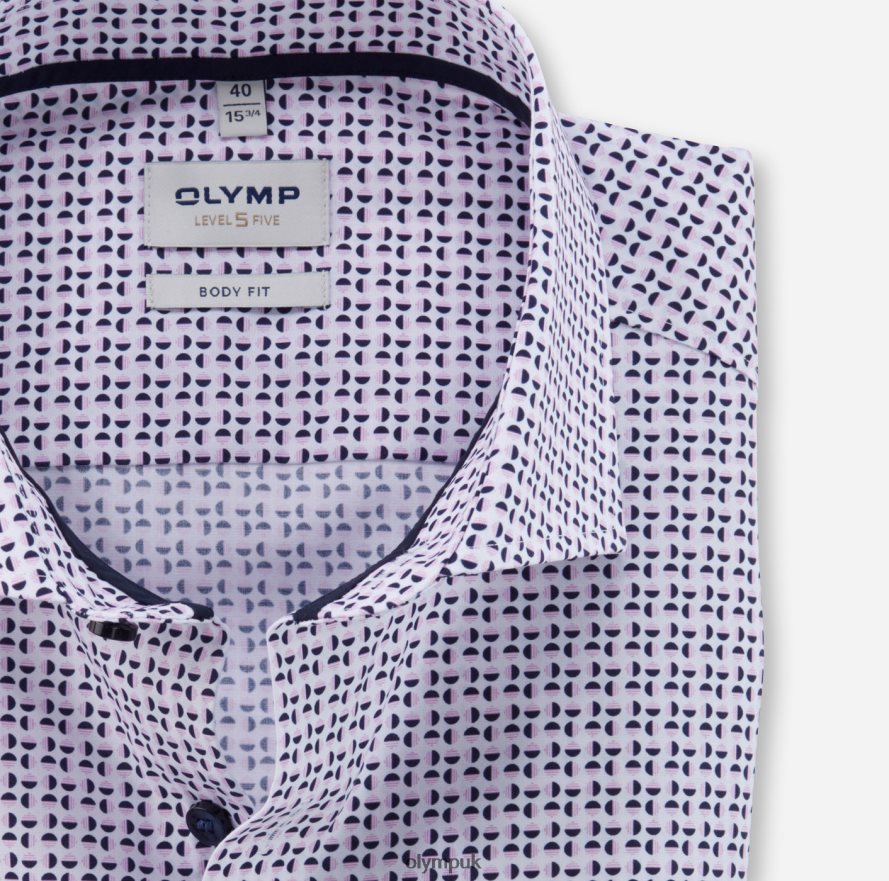 Clothing OLYMP Level Five Body Fit, Business Shirt, Royal Kent, Rose NZ22L516
