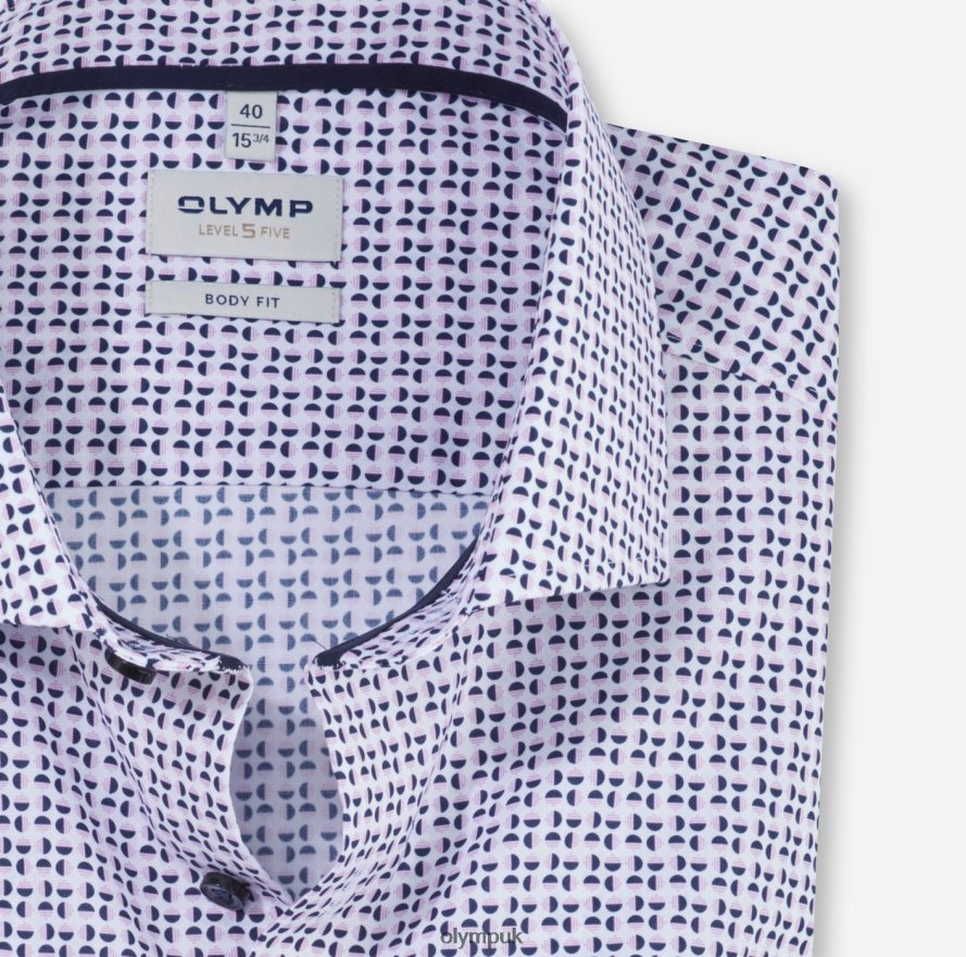 Clothing OLYMP Level Five Body Fit, Business Shirt, Royal Kent, Rose NZ22L635