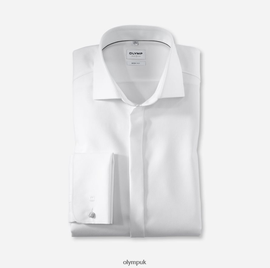 Clothing OLYMP Level Five Body Fit, Business Shirt, Royal Kent, White NZ22L432