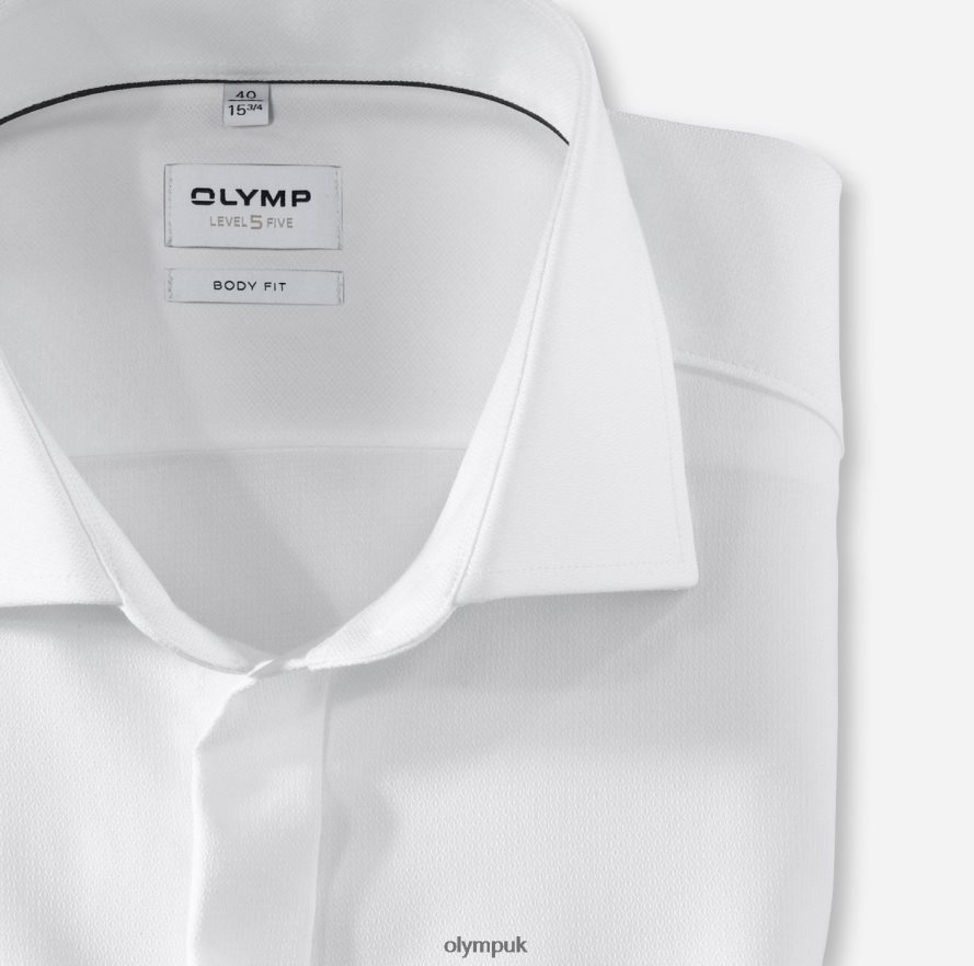 Clothing OLYMP Level Five Body Fit, Business Shirt, Royal Kent, White NZ22L432
