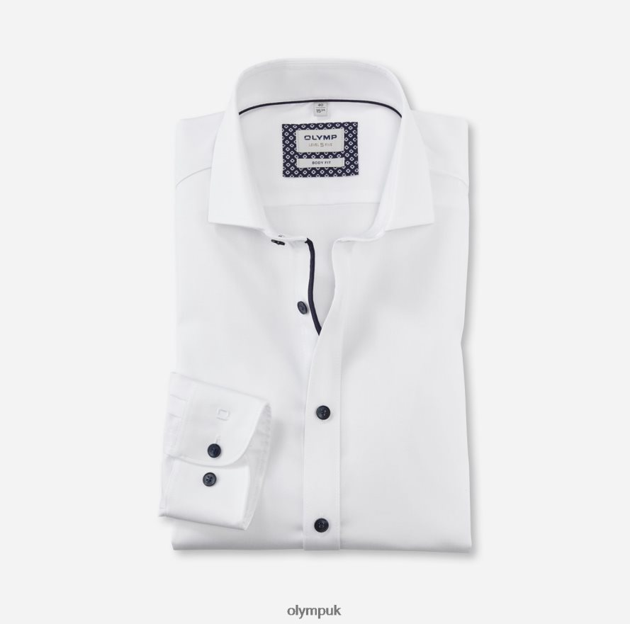 Clothing OLYMP Level Five Body Fit, Business Shirt, Royal Kent, White NZ22L477