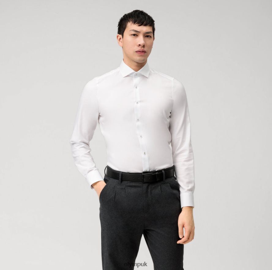 Clothing OLYMP Level Five Body Fit, Business Shirt, Royal Kent, White NZ22L697