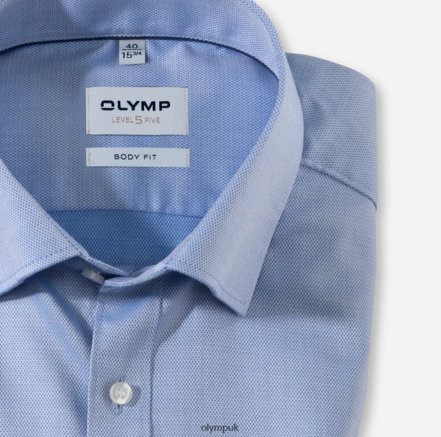 Clothing OLYMP Level Five Body Fit, Business Shirt, Under Button-Down, Blue NZ22L412