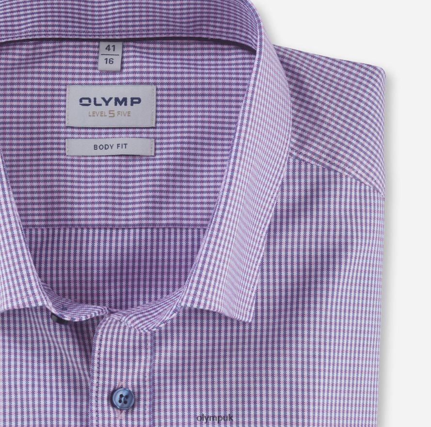 Clothing OLYMP Level Five Body Fit, Business Shirt, Under Button-Down, Rose NZ22L786