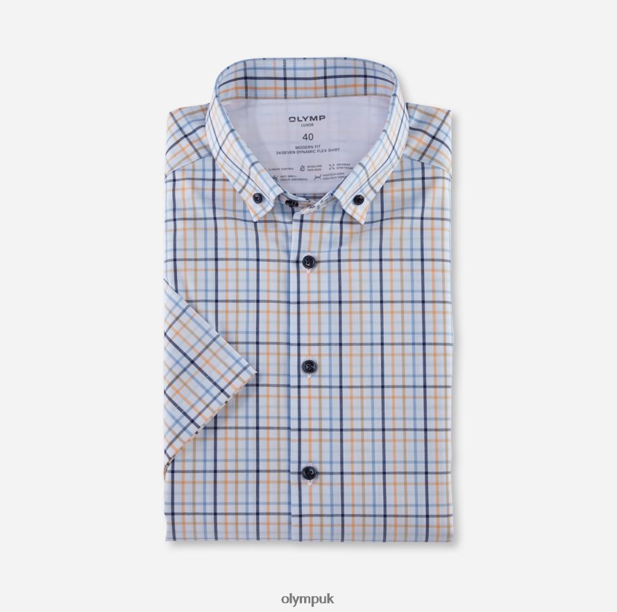 Clothing OLYMP Luxor 24/Seven Modern Fit, Business Shirt, Button-Down, Mandarin NZ22L1158