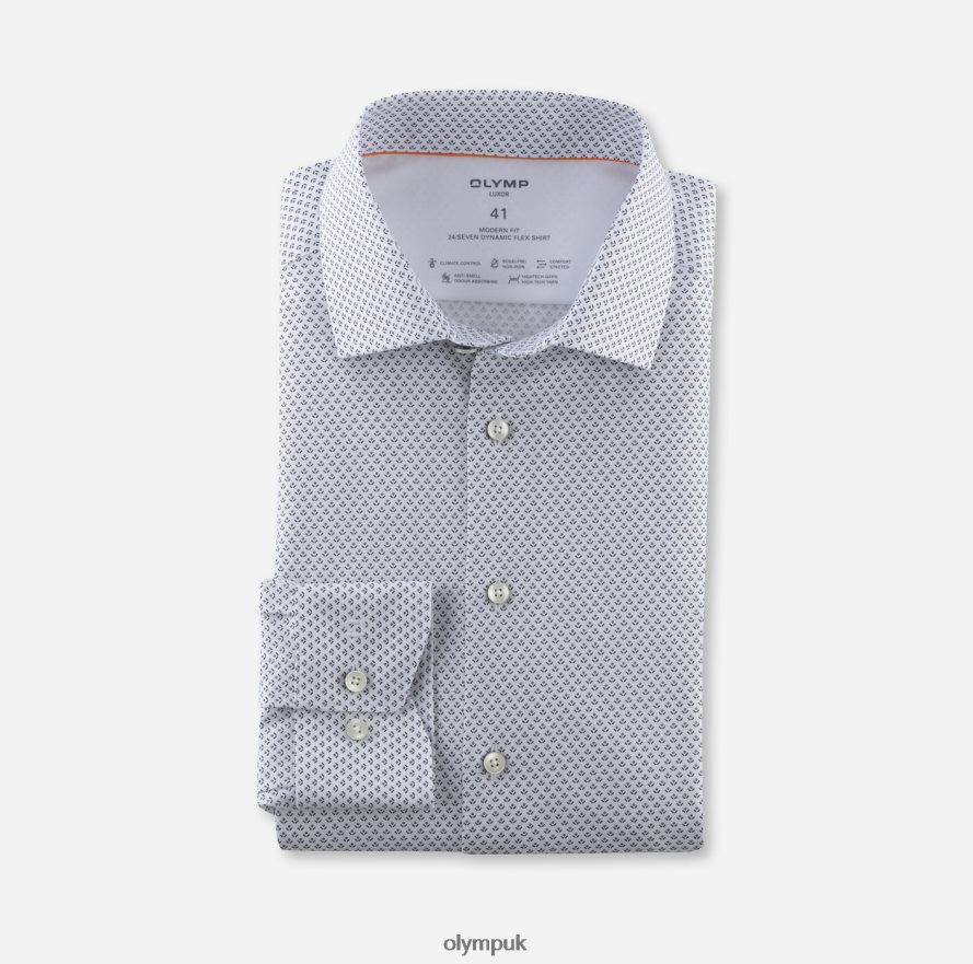 Clothing OLYMP Luxor 24/Seven Modern Fit, Business Shirt, Global Kent, Black NZ22L1305