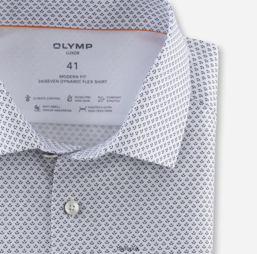 Clothing OLYMP Luxor 24/Seven Modern Fit, Business Shirt, Global Kent, Black NZ22L1305