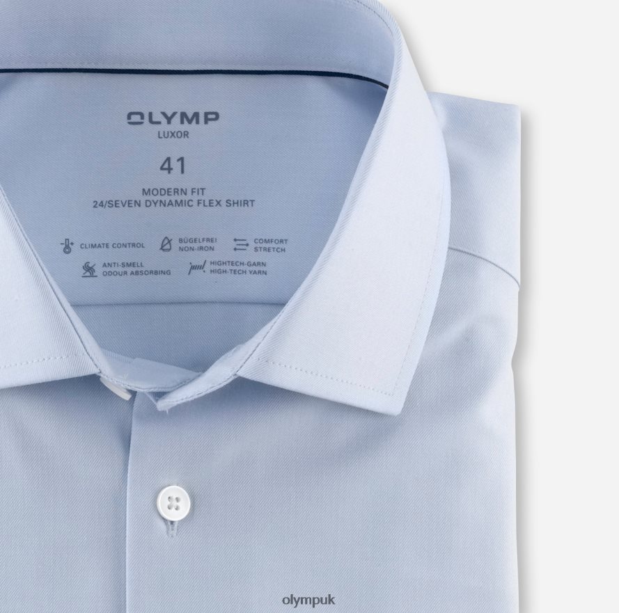 Clothing OLYMP Luxor 24/Seven Modern Fit, Business Shirt, Global Kent, Bleu NZ22L957