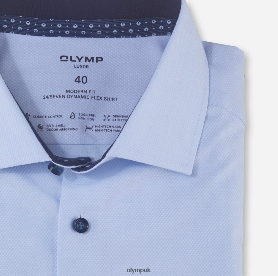Clothing OLYMP Luxor 24/Seven Modern Fit, Business Shirt, Global Kent, Light Blue NZ22L1325