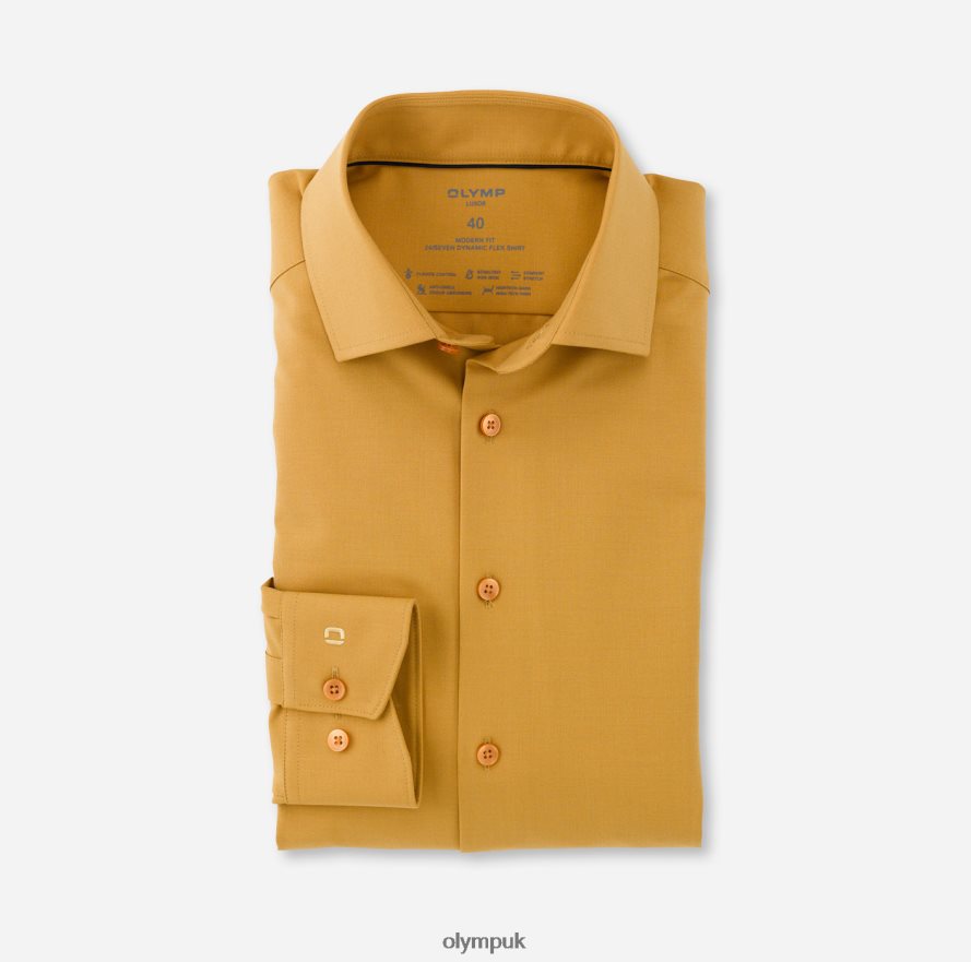 Clothing OLYMP Luxor 24/Seven Modern Fit, Business Shirt, Global Kent, Maize NZ22L1356