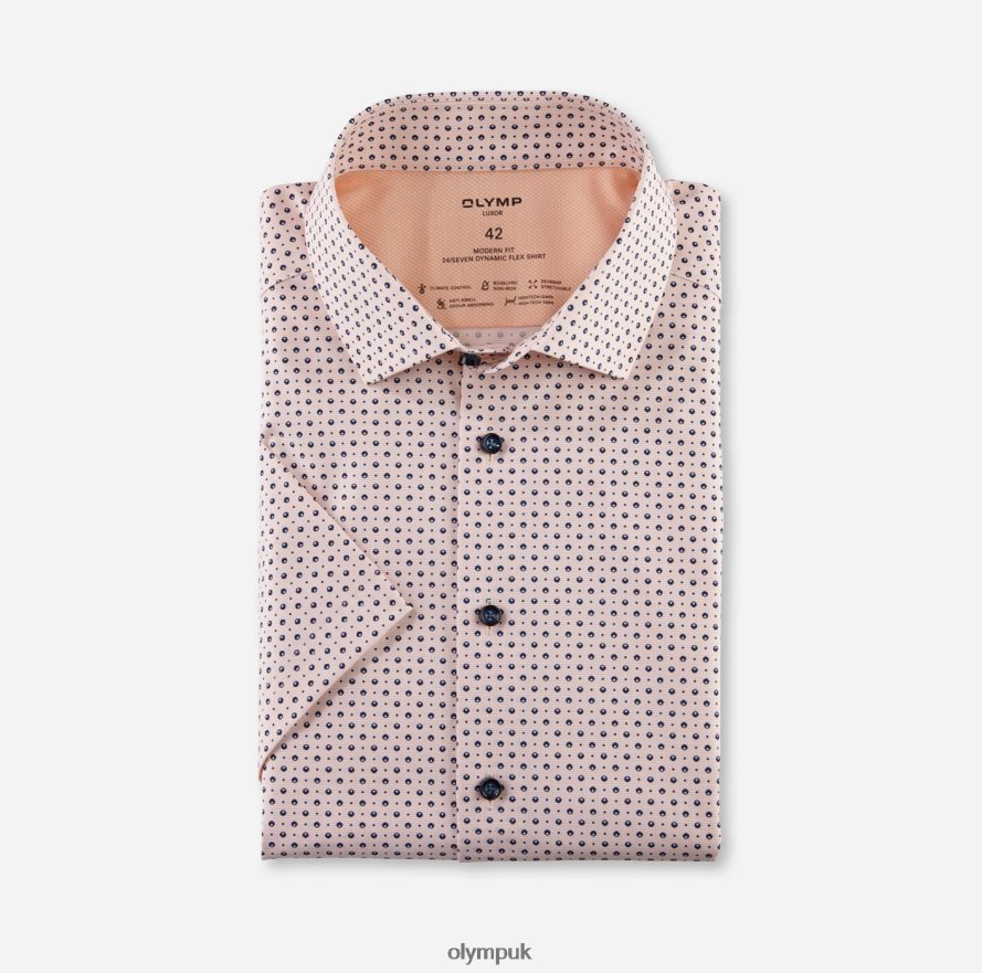 Clothing OLYMP Luxor 24/Seven Modern Fit, Business Shirt, Global Kent, Mandarin NZ22L1252