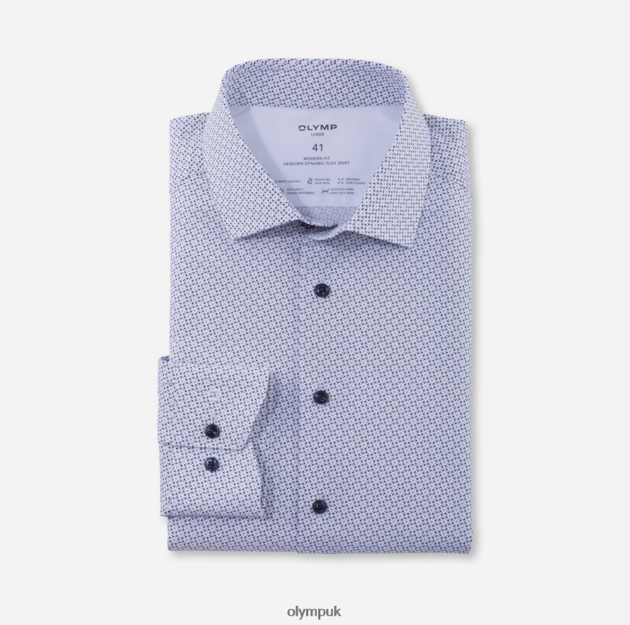 Clothing OLYMP Luxor 24/Seven Modern Fit, Business Shirt, Global Kent, Taupe NZ22L1164