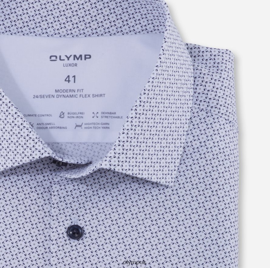 Clothing OLYMP Luxor 24/Seven Modern Fit, Business Shirt, Global Kent, Taupe NZ22L1164