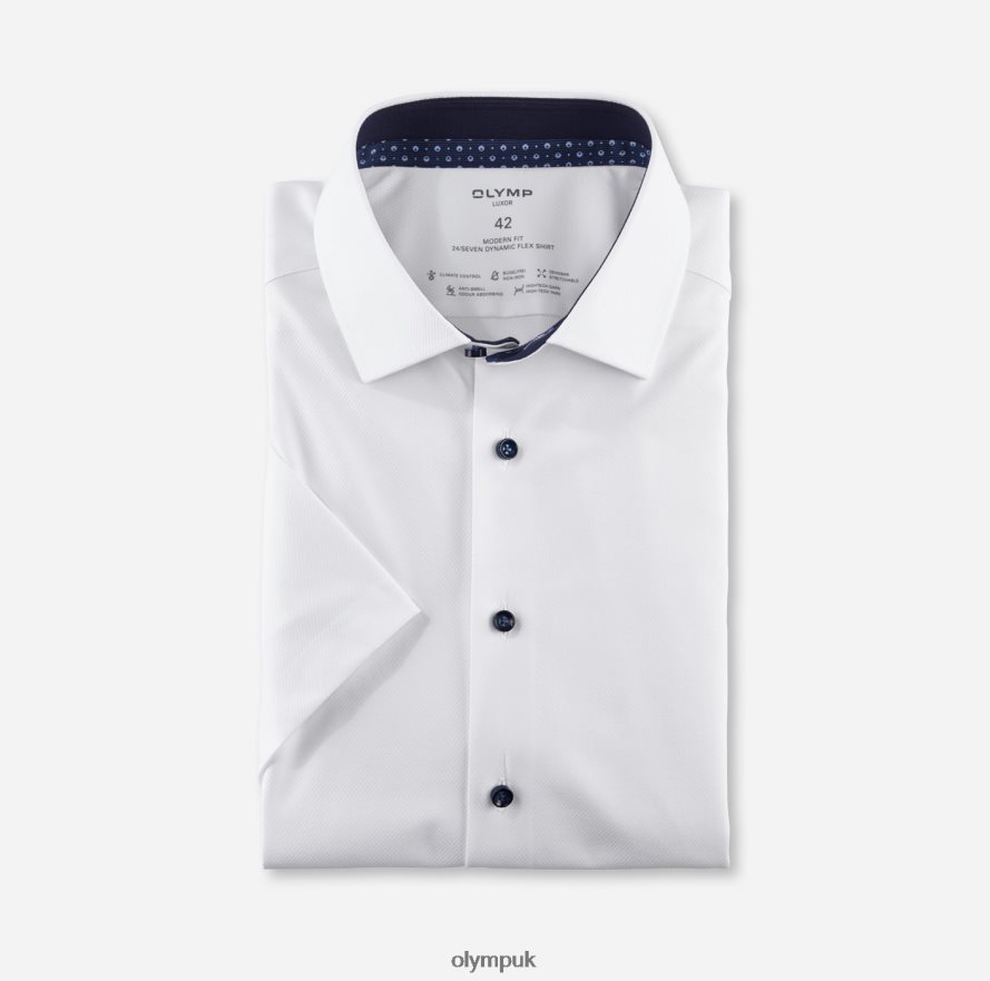 Clothing OLYMP Luxor 24/Seven Modern Fit, Business Shirt, Global Kent, White NZ22L1287