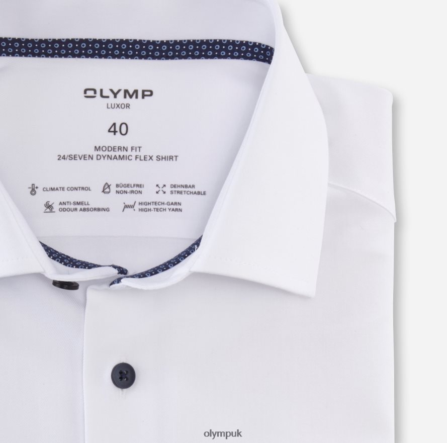 Clothing OLYMP Luxor 24/Seven Modern Fit, Business Shirt, Global Kent, White NZ22L1398