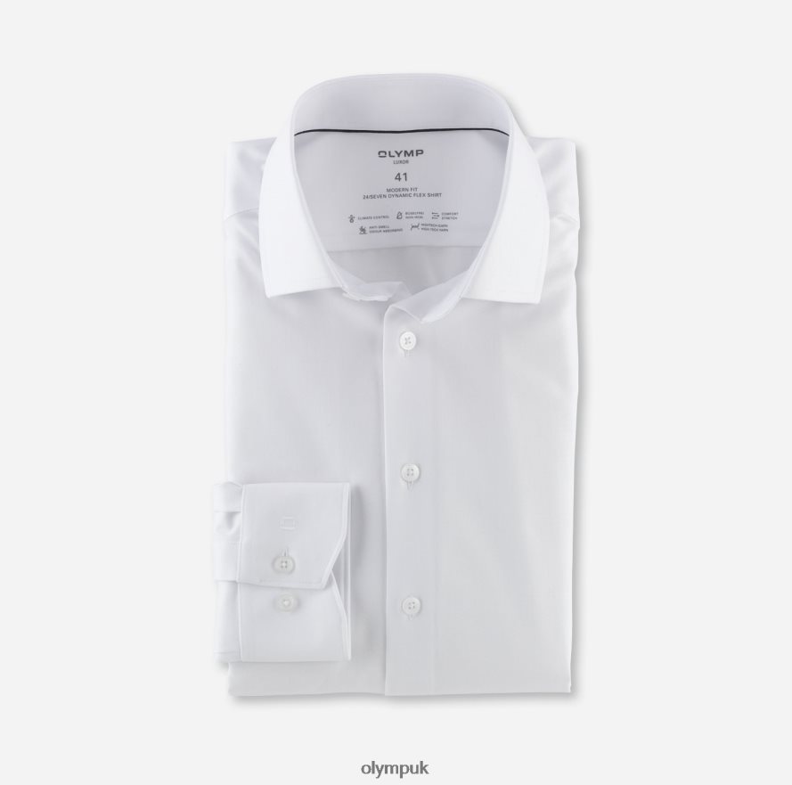 Clothing OLYMP Luxor 24/Seven Modern Fit, Business Shirt, Global Kent, White NZ22L953
