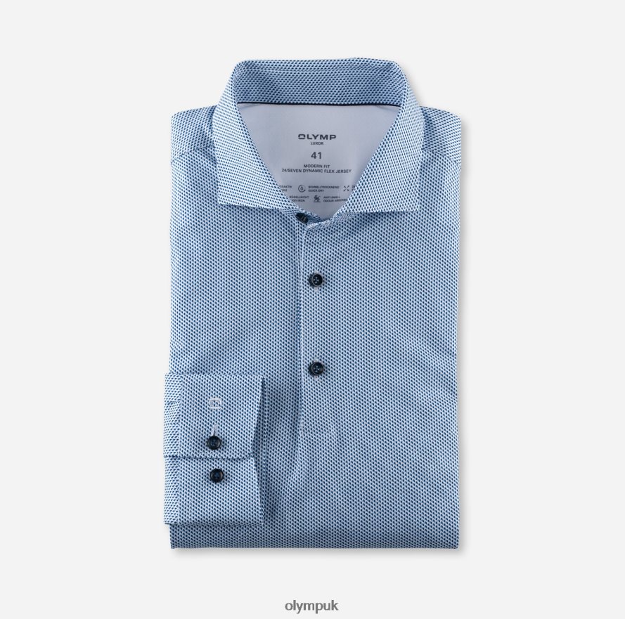 Clothing OLYMP Luxor 24/Seven Modern Fit, Business Shirt, Kent, Bleu NZ22L1106
