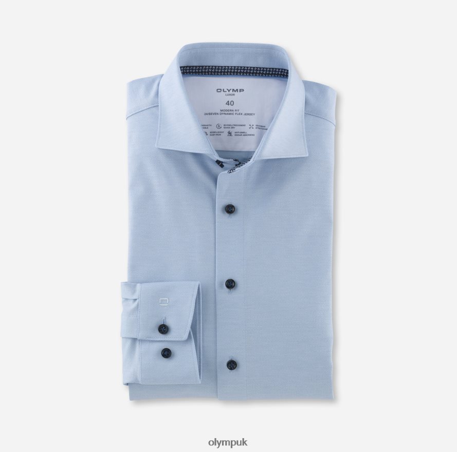 Clothing OLYMP Luxor 24/Seven Modern Fit, Business Shirt, Kent, Bleu NZ22L1257