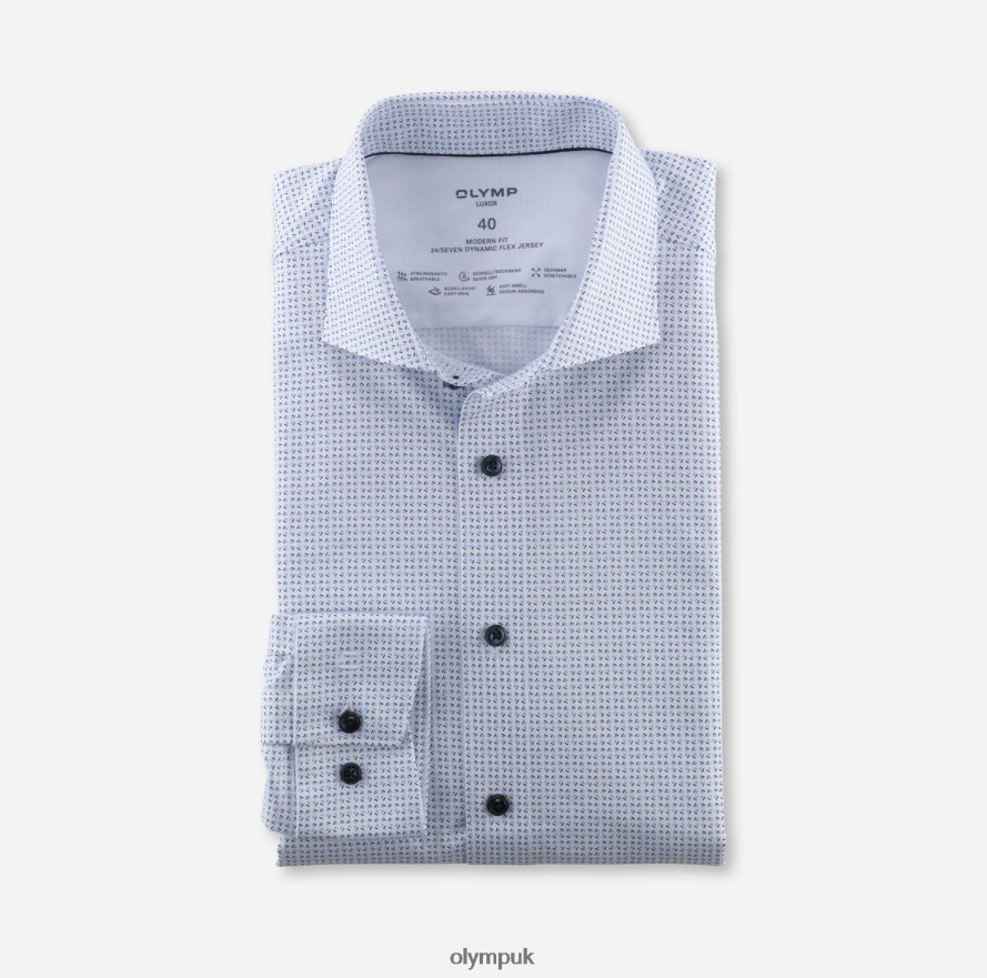 Clothing OLYMP Luxor 24/Seven Modern Fit, Business Shirt, Kent, Bleu NZ22L941
