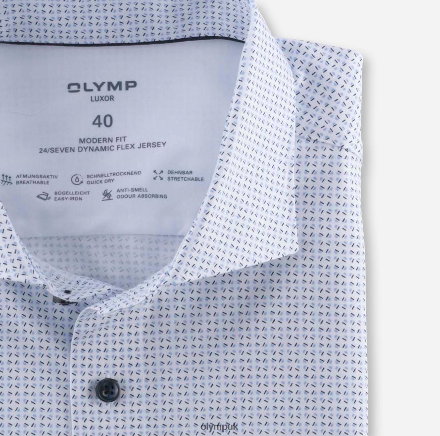 Clothing OLYMP Luxor 24/Seven Modern Fit, Business Shirt, Kent, Bleu NZ22L941