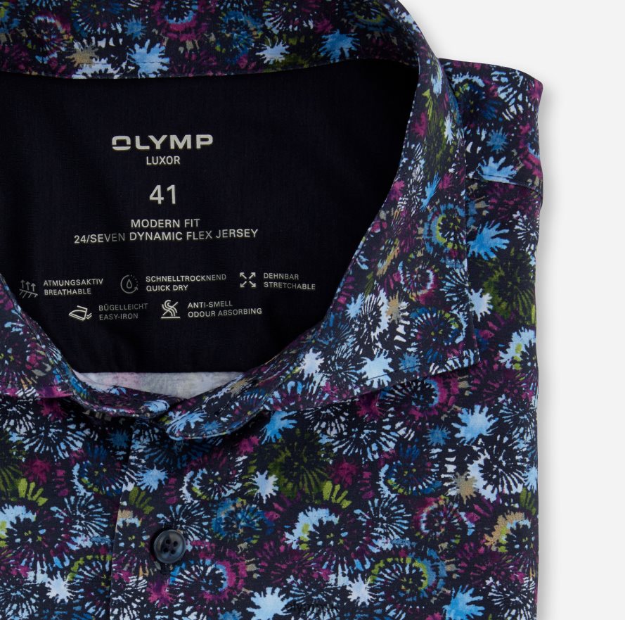 Clothing OLYMP Luxor 24/Seven Modern Fit, Business Shirt, Kent, Fuchsia NZ22L1099