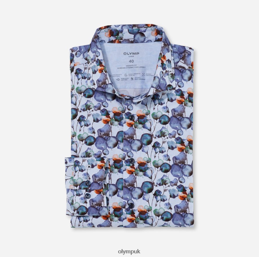 Clothing OLYMP Luxor 24/Seven Modern Fit, Business Shirt, Kent, Mandarin NZ22L1150