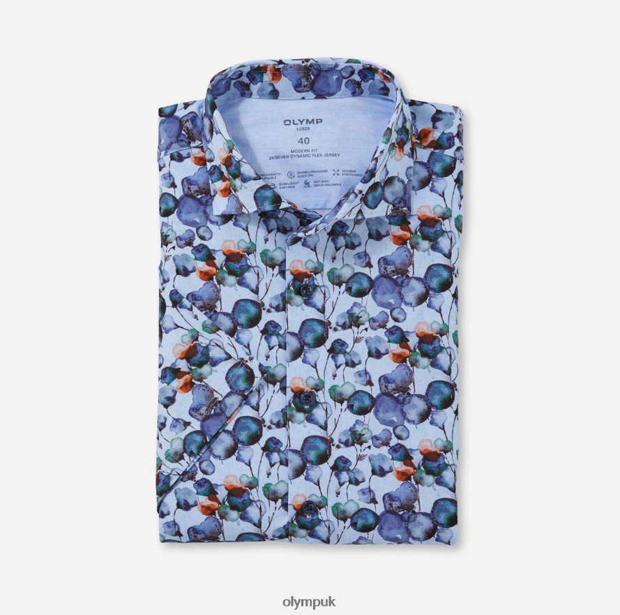 Clothing OLYMP Luxor 24/Seven Modern Fit, Business Shirt, Kent, Mandarin NZ22L1165