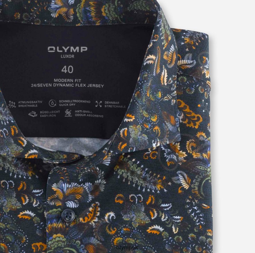 Clothing OLYMP Luxor 24/Seven Modern Fit, Business Shirt, Kent, Marine NZ22L1206